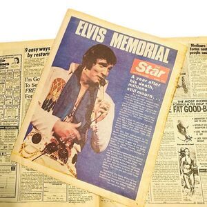 Vintage 1978 Elvis Memorial. The Star magazine